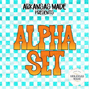 Bold Orange Yellow Gradient Alpha PNGs Set for Sublimation & Crafts | Varsity Block Letter Alphabet Digital Download, T-Shirt Design Letters