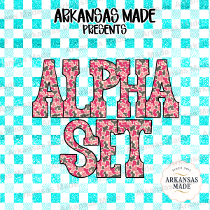 Pink Camouflage Alpha PNGs Set, Girly Camo Letters Digital Alphabet, Country Girl Font Sublimation Design Bundle for Custom T-Shirts
