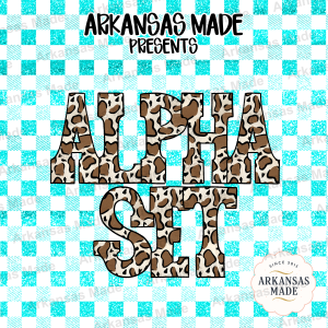 Cow Print Alphabet PNG Digital Alpha Set, Animal Spots Letters, Western Farmhouse Craft Files, Sublimation Design