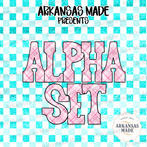 Plaid Alpha PNGs Set | Pink Tartan Alphabet Letters Digital Download for Sublimation & Crafts | Monogram Font Clip Art