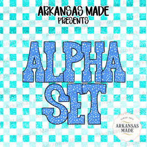 Polka Dot Blue Alpha PNG Set | Dotted Alphabet Letters Clipart, Digital Download for Crafting & Personalization