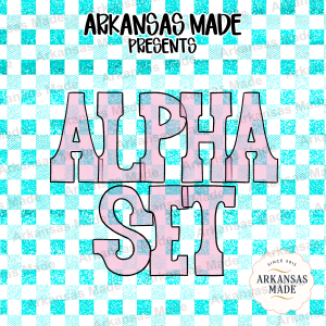 Pink Gingham Alpha PNG Set, Buffalo Plaid Letters, Girly Alphabet PNGs, Preppy Digital Lettering, Monogram Letters for Crafts