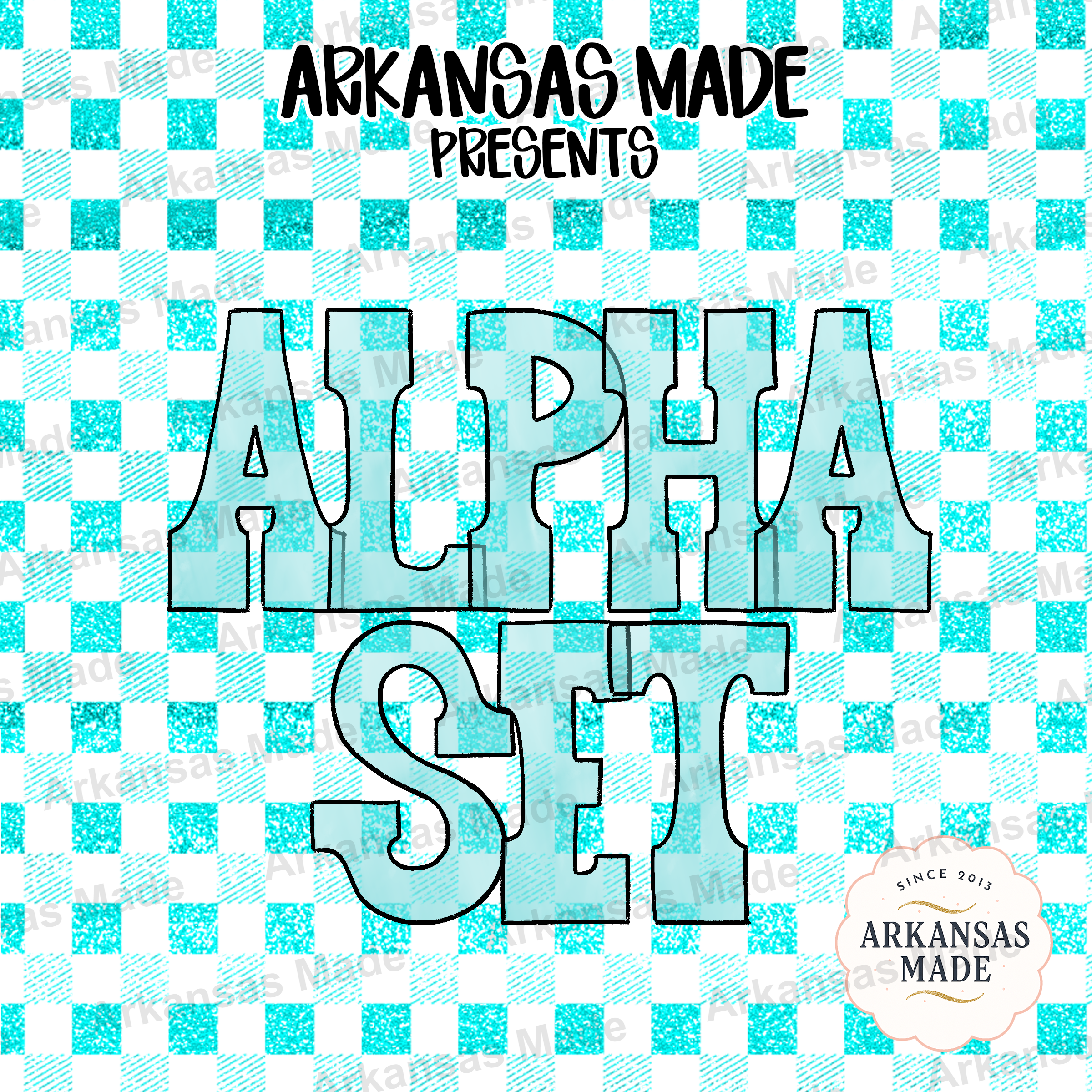 Alpha PNG Set, Teal Aqua Faux Glitter Outline Alphabet Letters, Digital Download for Sublimation Crafting, Custom Font