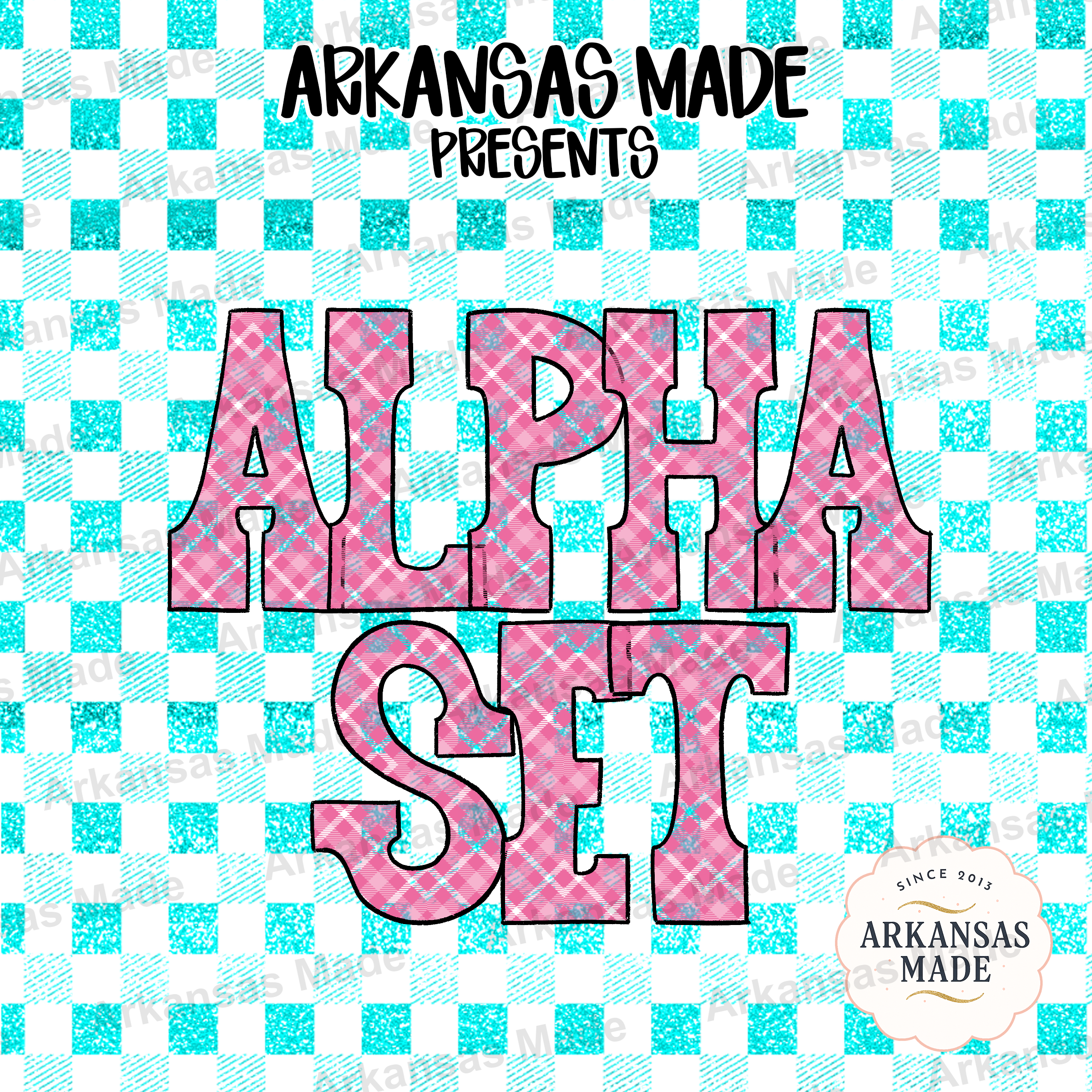 Pink Plaid Alpha PNG Set, Pink Buffalo Plaid Alphabet Digital Download, Cute Plaid Font Sublimation Letters, Craft PNG Bundle