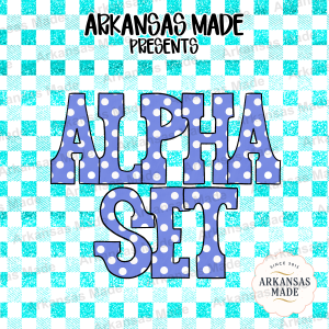 Periwinkle Polka Dot Alphabet PNGs Bundle, Cute Alpha Set Letters Clip Art, Dainty Digital Download, Sweet Baby Shower Graphics, Instant