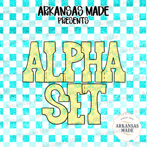 Yellow Plaid Alpha PNGs Set, Full Plaid Alphabet Digital Download, Gingham Letter Set, Custom Name & Word Creator PNGs, Crafting Supply
