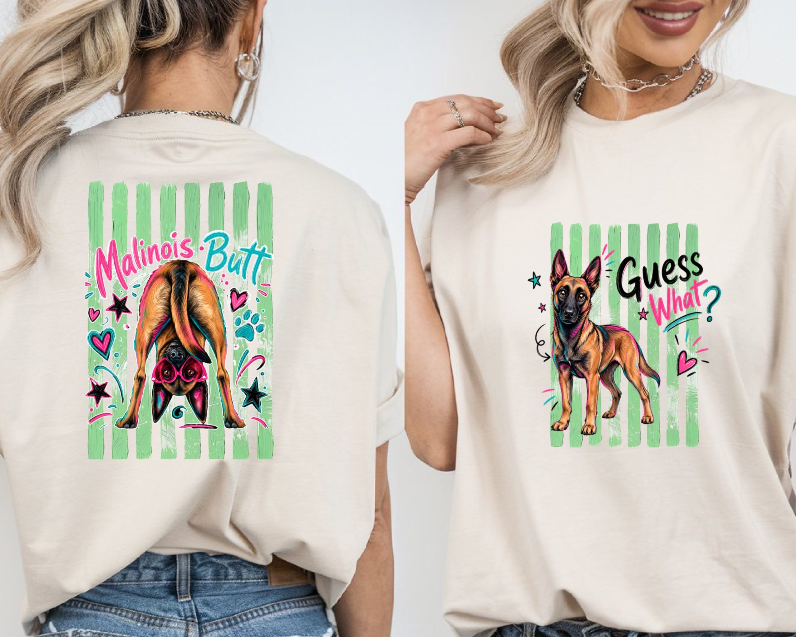 Funny Belgian Malinois Dog Butt Digital Download PNG SVG File for T-Shirts, Mal Dog Lover Gift, Quirky Pet Parent Graphic Design - Image 2
