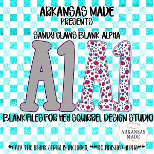 Hey Squirrel Digital Studio Sandy Claws Blank Alpha Files | Customizable Sublimation PNG SVG Outline Digital Download for Crafters & Makers.