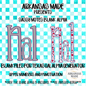 Blank Digital Fillable Alphas for Texas Gal Alpha Generator | Custom Crafting SVG PNG Font Files Download