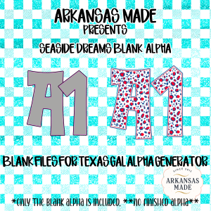 Blank Digital Fillable Alphas for Texas Gal Alpha Generator - Customizable Letter Set PNGs, Sublimation Design Tools, DIY Craft Files