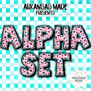 Patriotic Leopard Alpha PNG Set, Red Blue White Animal Print Letters, Doodle Sketchy Font Sublimation Digital Clipart, Americana Alphabet
