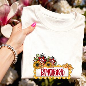 Custom Name Digital File, Personalized Sunflower Floral Design PNG, Fall Watercolor Sublimation Tumbler, Shirt Design