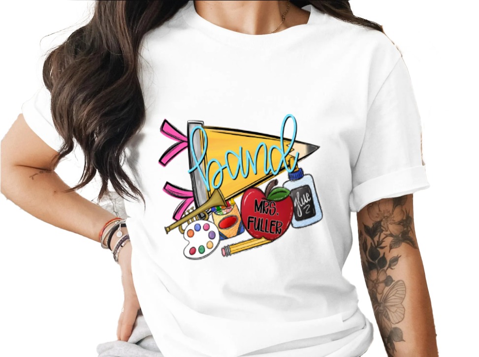Band Teacher Gift Digital Design, School Supplies PNG, Music Teacher Clipart, Back to School Sublimation, Educator Life Printable