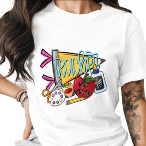 Back to School Teacher T-Shirt, Educator Appreciation Gift, Vibrant School Supplies Tee, Thank You Gift for Teachers, End of Year Shirt